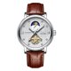 thumbnail image 4 of Reloj mecánico automático para hombre, caja plateada, reloj de vestir de cuero marrón Hugo relojes mecánicos para hombres, 4 of 6
