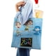 thumbnail image 4 of ChalkZone Bolso de tela con estampado de lienzo para mujer, bolsa de compras reutilizable y estética, con cremallera interior, regalo para mujer, 35 × 40 cm., 4 of 6