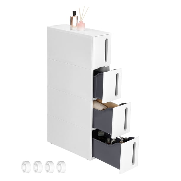 SONGMICS Carrito Organizador 4 Cajones Ahorra Espacio 45x17x83 cm