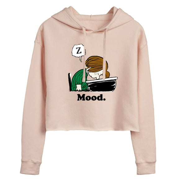 Peanuts - Peppermint Patty Mood - Juniors Cropped Pullover Hoodie