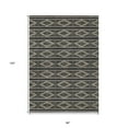 thumbnail image 3 of HomeRoots 599607 8 x 10 ft. Black & Beige Geometric Washable Indoor & Outdoor Rectangle Area Rug, 3 of 5