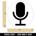 thumbnail image 2 of Podcast Broadcast Microphone Self-Inking Rubber Stamp Ink Stamper - Blue Ink - Medium 1 Inch, 2 of 7