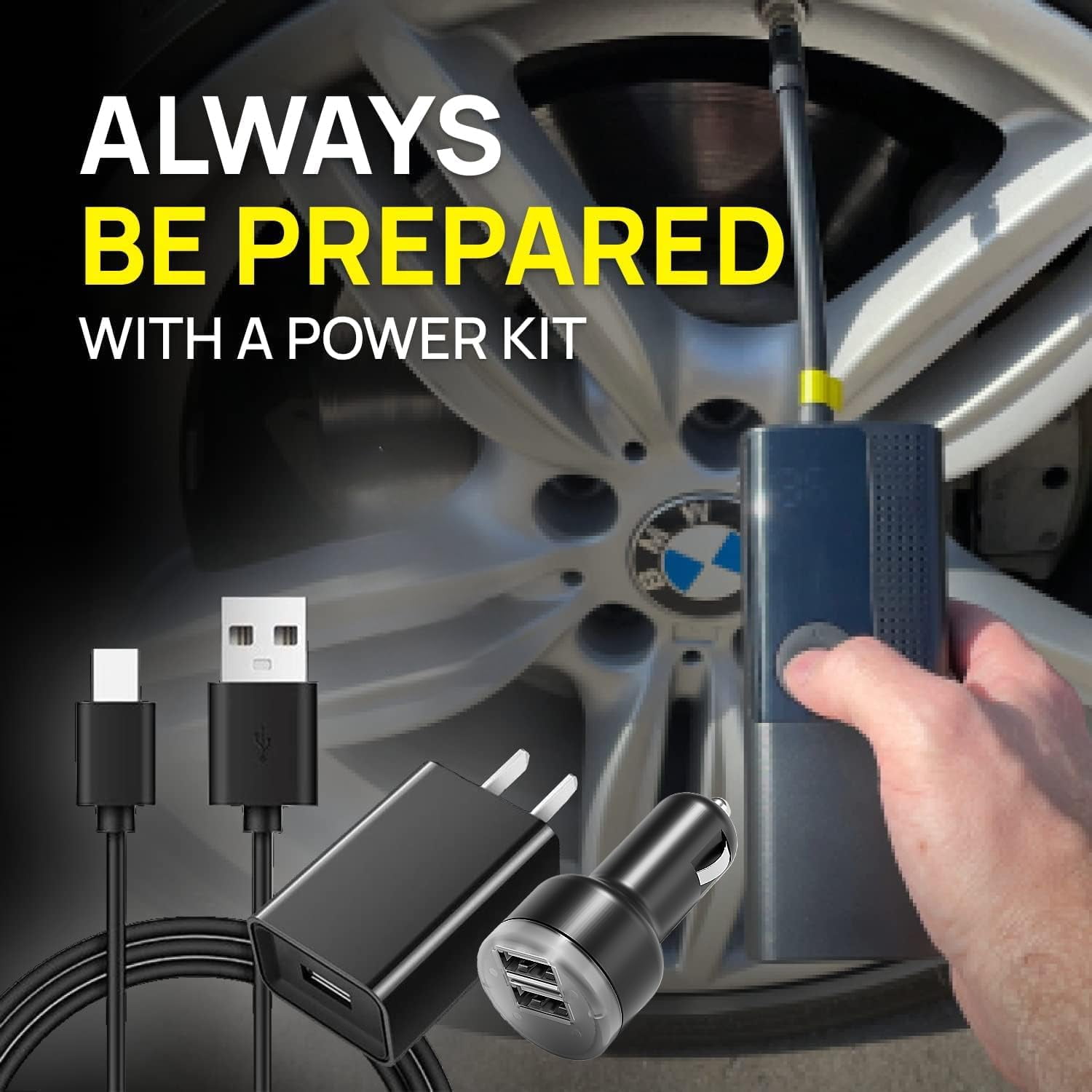 Airmoto Power Kit - Car Charger And Home Charger Tire - View #4