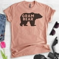 thumbnail image 2 of Gram Bear T-Shirt, Unisex Women's Shirt, Grandma T-shirt, Gram Shirt, Grandmother Shirt, Heather Sunset, 3X-Large, 2 of 6