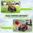 thumbnail image 5 of Funcid 24V Ride on Car with Remote Control & 2 Seater, 2WD/4WD Switchable Powered Ride on Toys for Boys, Girls, 4 x 100W Kids Ride on Truck, Colorful LED Lights, Bluetooth, MP3, USB, 6MPH, Red, 5 of 9
