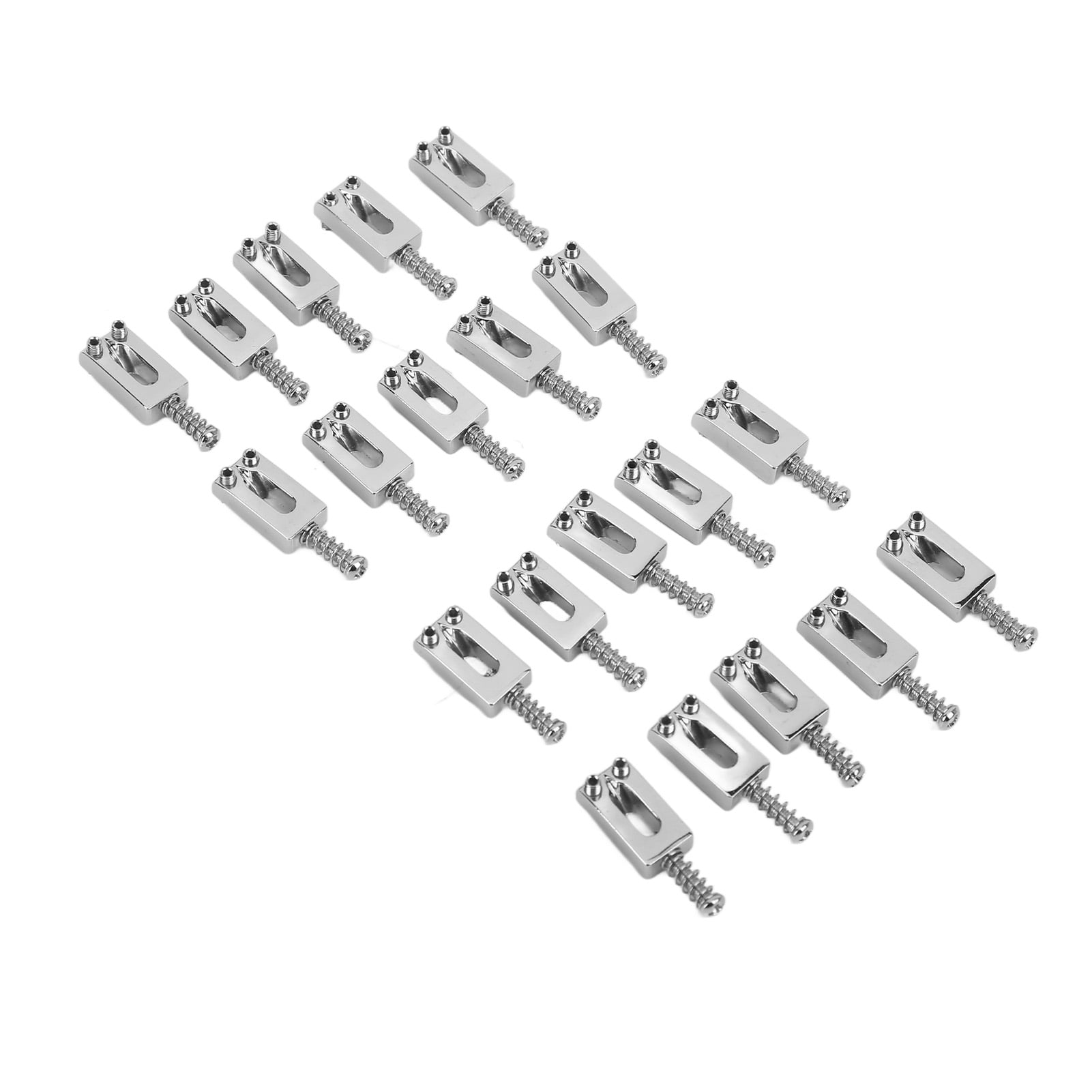 20Pcs Electric Guitar Bridge Saddles Silver Great Sound Quality Accurate Processing Guitar Part Replacement