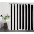 thumbnail image 4 of Pink and Green Striped Shower Curtain for Bathroom Modern Abstract Minimalist Vertical Stripe Shower Curtain with 10 Hooks Vintage Aesthetic Bathroom Curtains Shower Set 72x60 Inch, 4 of 6