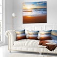 thumbnail image 2 of Designart Blue Sea and Sky with Sandy Beach - Seashore Throw Pillow - 18x18, 2 of 4