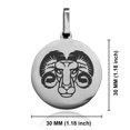 thumbnail image 2 of Stainless Steel Aries Zodiac (Ram) Round Medallion Keychain Circle Ring, 2 of 2