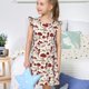 thumbnail image 4 of Fotbe Mushroom Vestido de Dormir para Niñas de 3 a 10 Años, Mangas Cortas, Estilo Princesa, Pijama Camisón con Mangas Voladas-Medium, 4 of 6