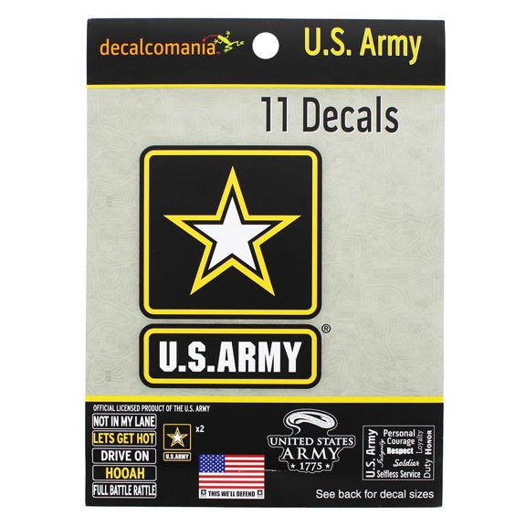 U.S. Army Decalcomania 11 Decal Pack