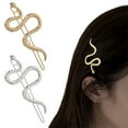 thumbnail image 2 of Skymirror 2/4Pcs Hairpin Snake Shape Decor Metal Hair Clip Easy One-Hand Operation Hair Pin Daily Party Chinese New Year Hair Accessories, 2 of 8