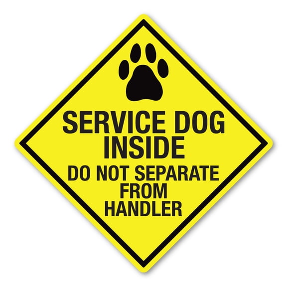 Service Dog Inside Diamond Magnet