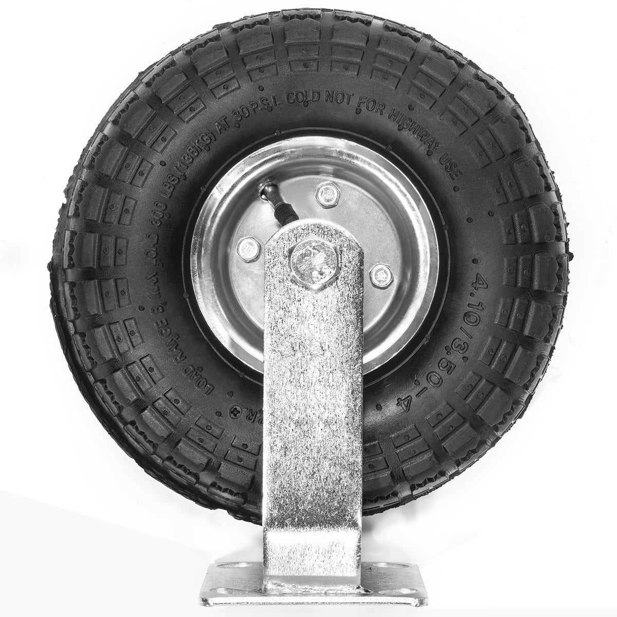 Pneumatic Fixed Plate Wheels THREE x 260mm Diameter 300 x 4 Tyre Size 