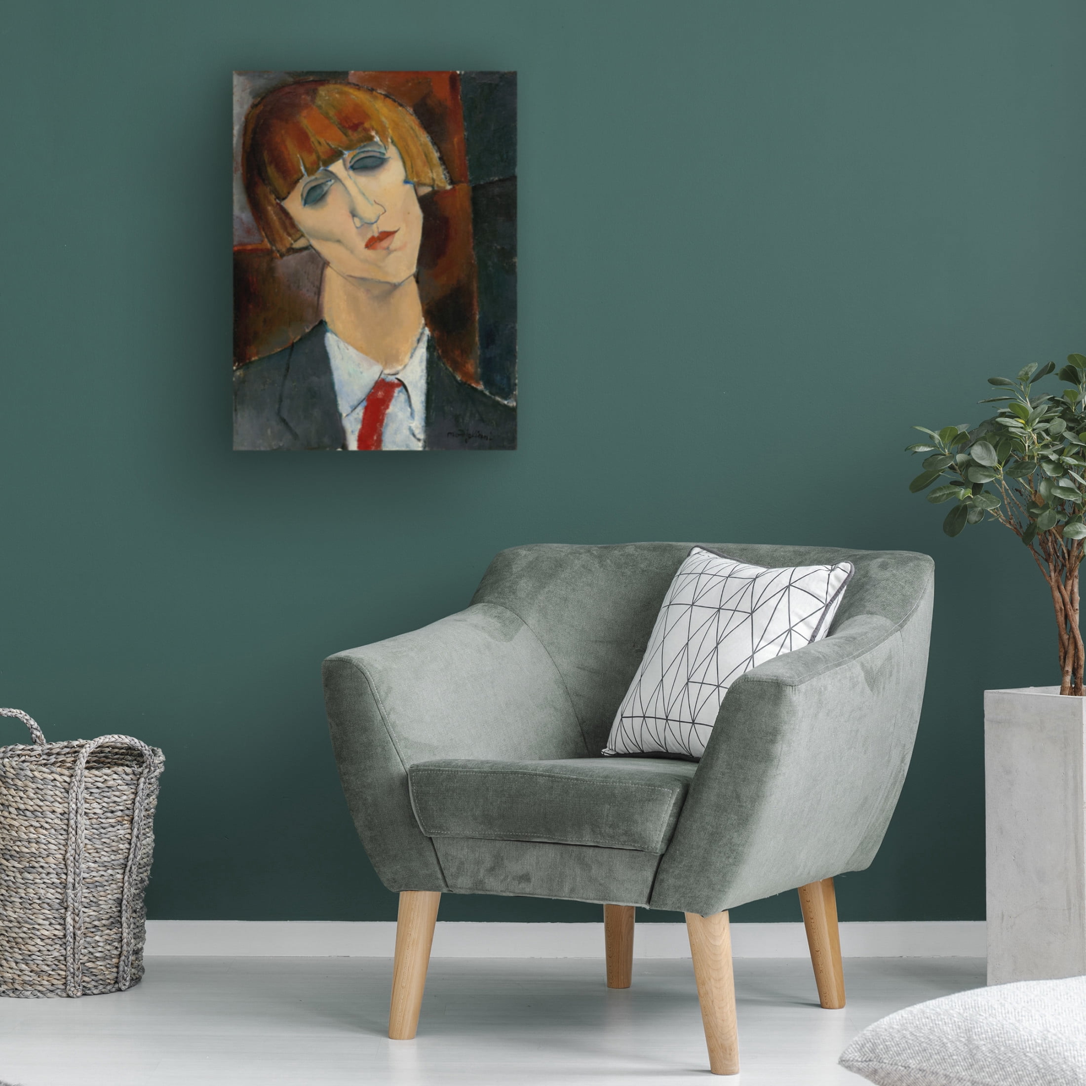 Amedeo Modigliani 'Madame Kisling, c. 1917' Canvas Art - 24 x 32 Inches