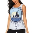 thumbnail image 1 of Fotbe Not All Who Wander Are Lost2 Blusas Sin Mangas para Mujer – Estilo Casual, Corte Suelto, Slim-Fit, Cuello Redondo Deportivo, Tops de Verano para Gimnasio y Yoga-Large, 1 of 7