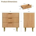thumbnail image 3 of Huisuilinss Fluted 3/5/6 Drawer Dresser For Bedroom,Wood Wide Chest Of Drawers,Tall Nightstand,Double Dresser,Modern Side Table With Metal Handle & Feet For Living Room Hallway, 3 of 6