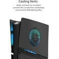 thumbnail image 3 of Faceplate for PS5 Pro Disc Edition with RGB Light Strip and Dust Filter with Cooling Vents Uberwith 400+ Effects LED Light Ring Console Face Plate Cover DIY Decoration Kit Accessories Black, 3 of 9