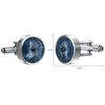 thumbnail image 2 of Yoursfs Stylish Crystal Cufflinks Round Cufflinks for Men Wedding Formal Cufflinks Gift, 2 of 6