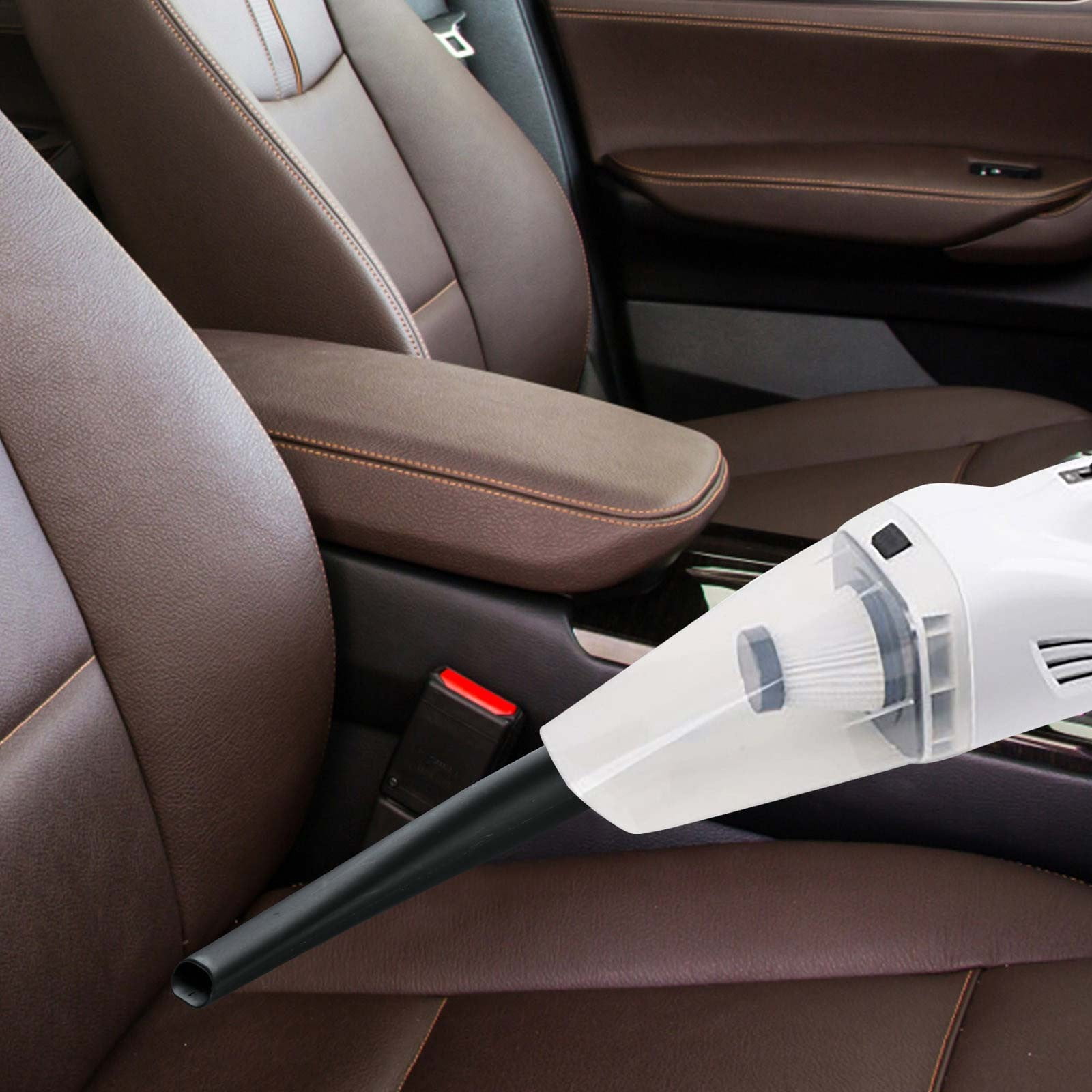 120W 12V Car Vacuum Cleaner with Brush & Hose - High Power Wet/Dry Handheld for Vehicle & Household Use()