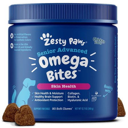 UPC: 0810030591481 | Zesty Paws Advanced Omega Bites™ for Senior Dogs  Chicken Flavor  90 Soft Chews