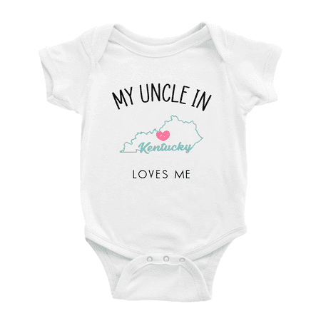 

My Uncle In Kentucky Loves Me Baby Romper Boy Girl Clothing 3-6 Months