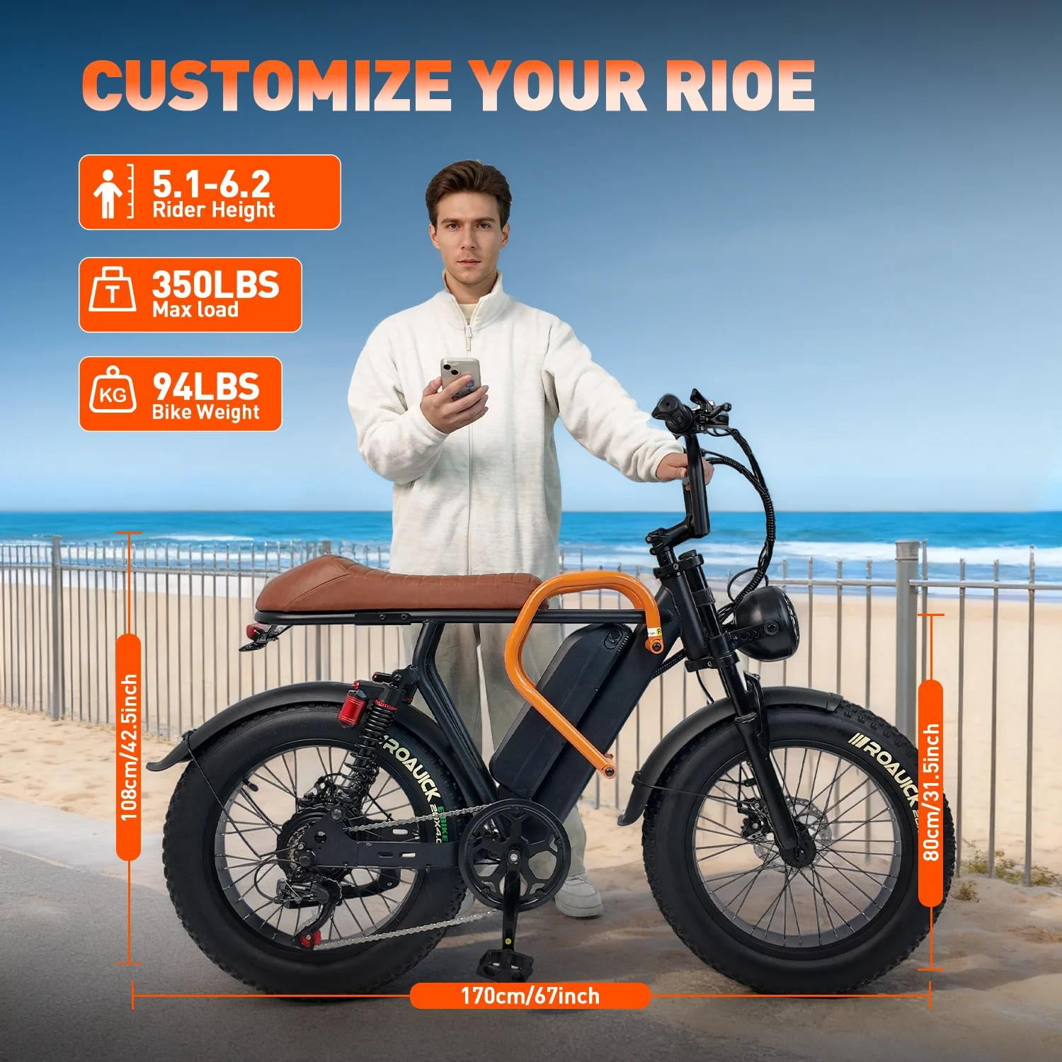 SHCNTEKU Mountain Ebike, All Terrain 1000W motor, 20IN fat tires ,high performance 48V battery, 30MPH electric bicycle for Adults Teens,UL2849