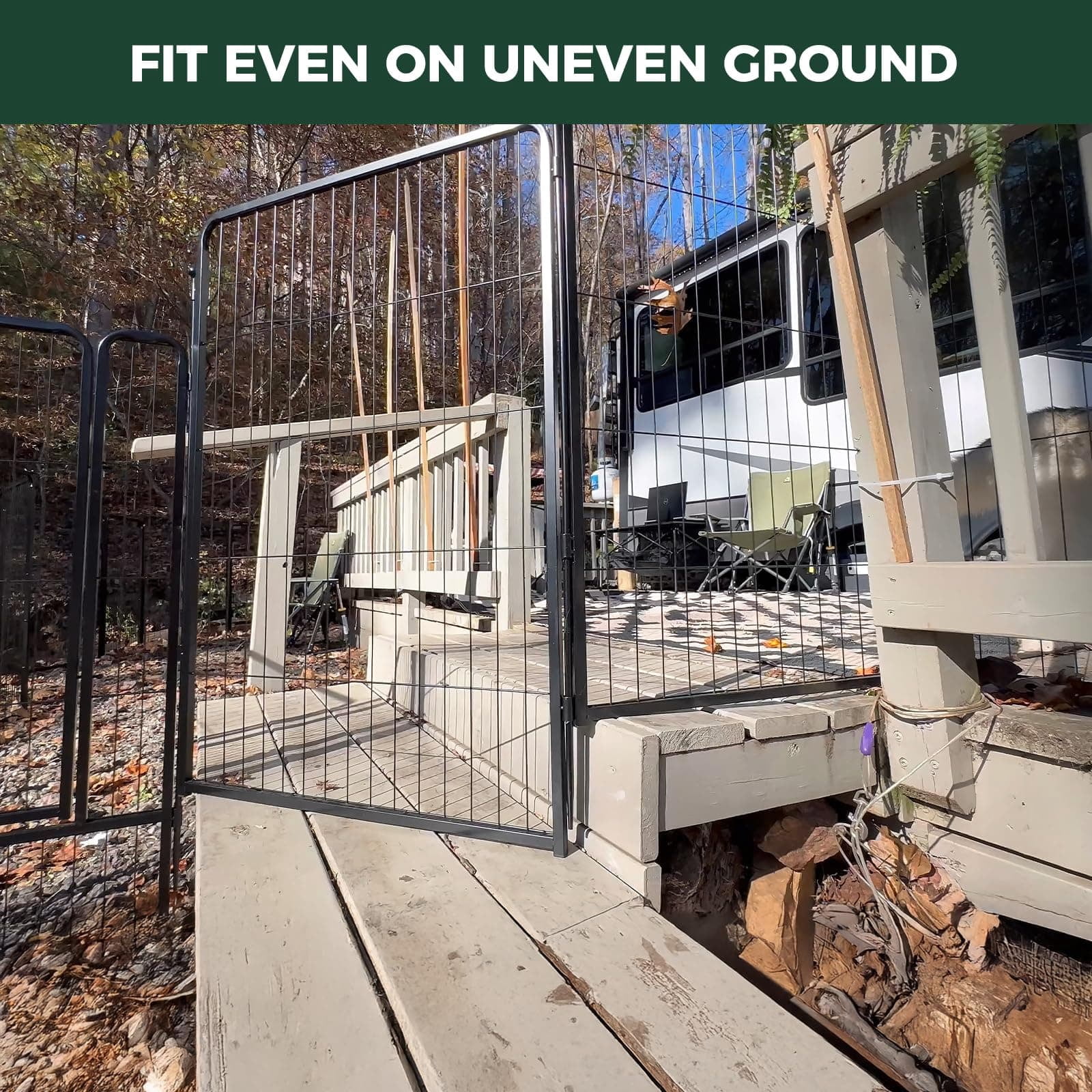 FXW Instant Dog Playpen, Portable Pet Fence for Outdoor, RV Trips, and Camping, 40inch, 16 Panels for Medium and Large Dogs│Patented
