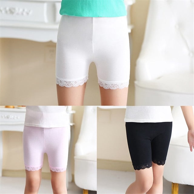 Summer Girls Shorts Kids Panties Girl Underwear Solid Legging Boxer Briefs Children Safety Pants Beach Short For 3-11 Years OldBeige140 He Qiyong unisex
