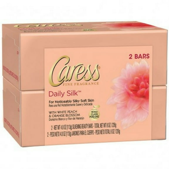Caress Daily Silk Beauty Bars, 4.25 oz bars, 2 ea Pack of 2