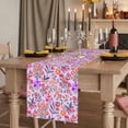thumbnail image 2 of Spring Floral Table Runner, Retro Watercolor Flowers Leaves Plants Purple Cotton Linen Table Runners 120 Inches Long, Dresser Scarf Runner for Dining/Living Room/Kitchen/Square Tables 13''x120'', 2 of 9