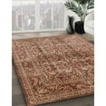 thumbnail image 3 of Ahgly Company Machine Washable Indoor Rectangle Industrial Modern Dark Sienna Brown Area Rugs, 6' x 9', 3 of 7