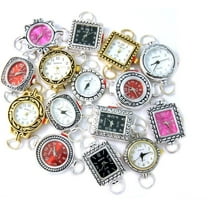 10 Pcs Assorted Beading Watch Faces. Battery and Loops Included. Geneva Elite Brand.
