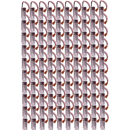 100 Pcs ER17500V 3.6V 2700mAh Battery for Toshiba PLC CNC Backup Battery with Brown Plug