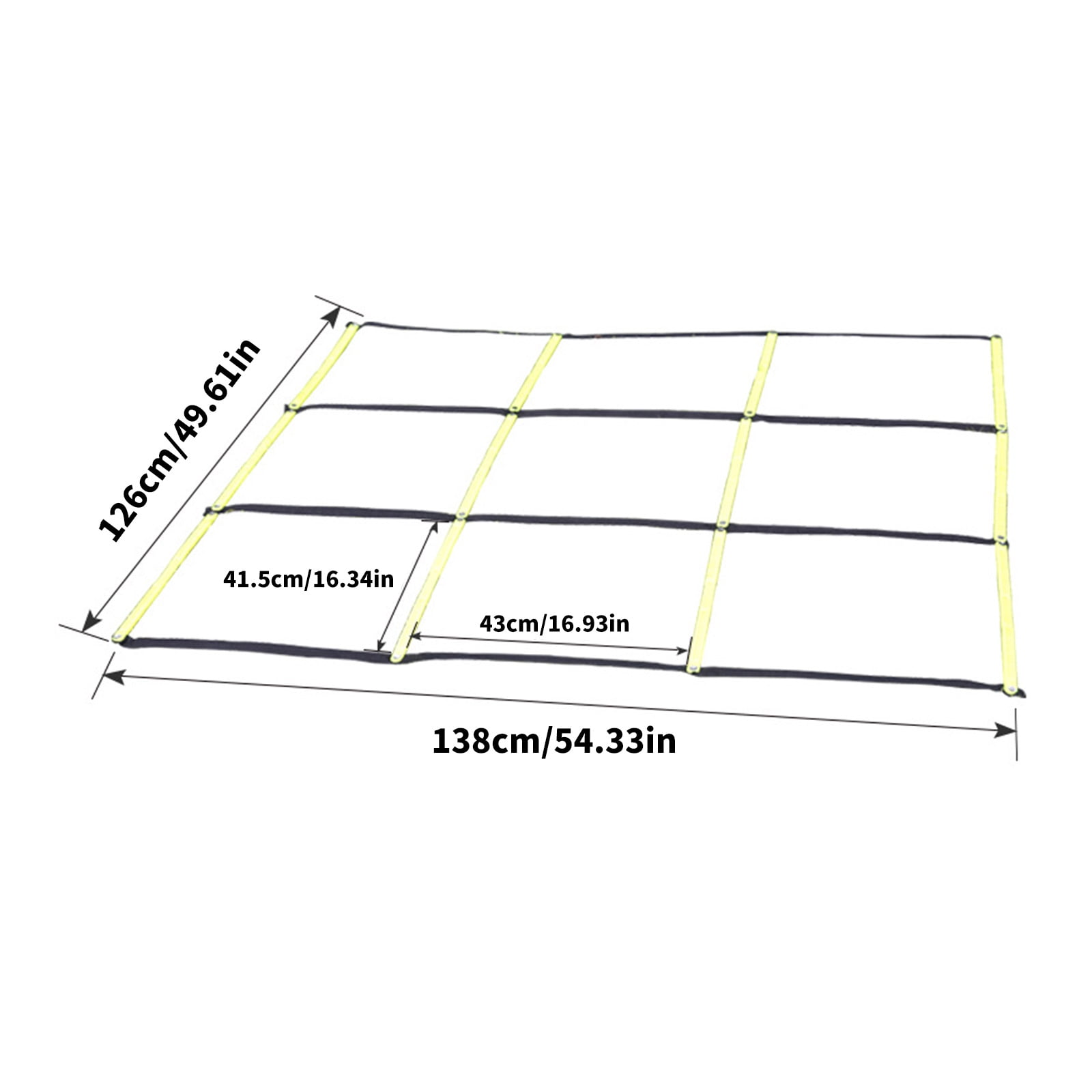 Adjustable Speed Agility Ladder with Rungs for Football Basketball Training, Portable Fitness Equipment Indoor Outdoor