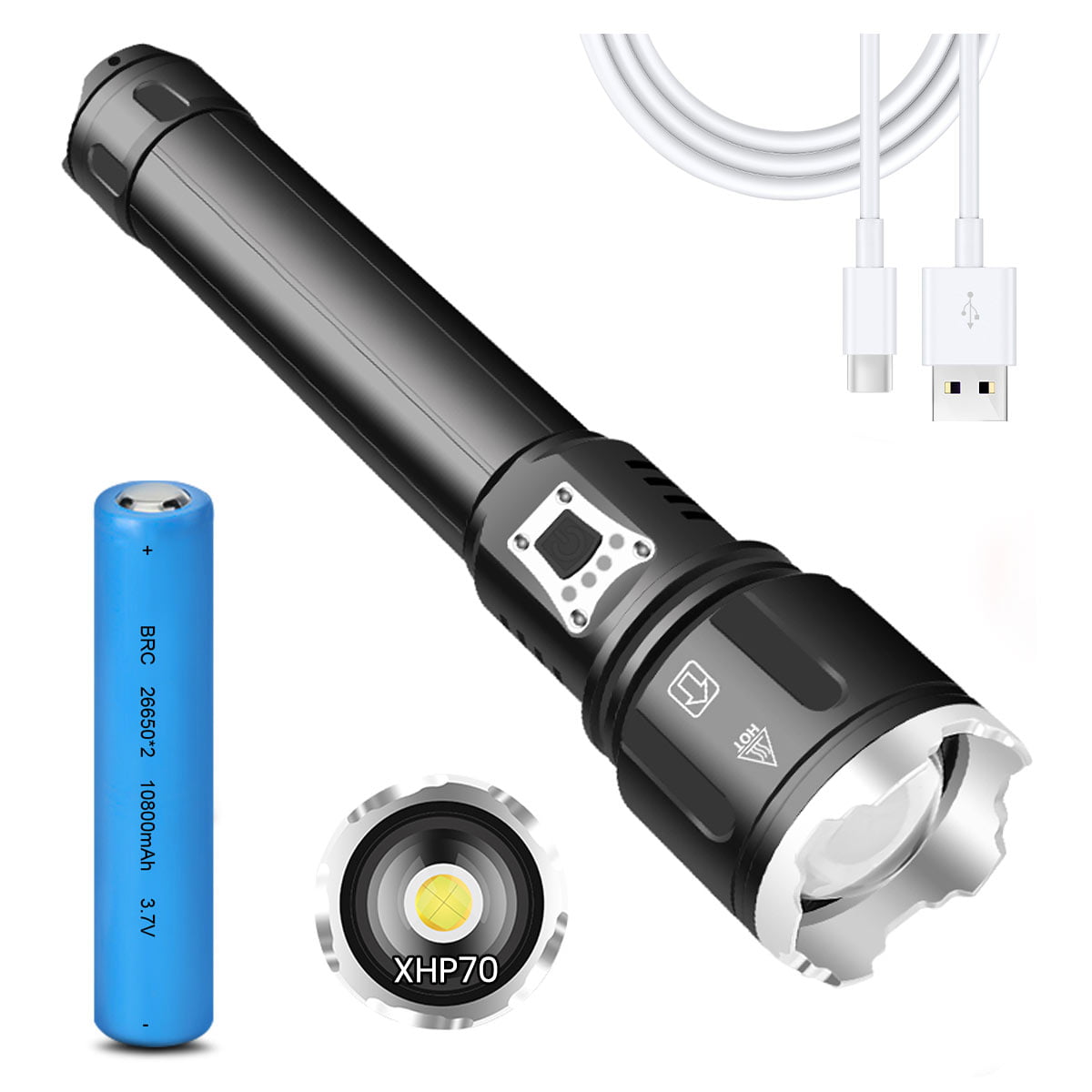 Tactical 5000LM XM-L T6 LED Zoom Taschenlampen Torch Light Lamp+26650+ladegerät 