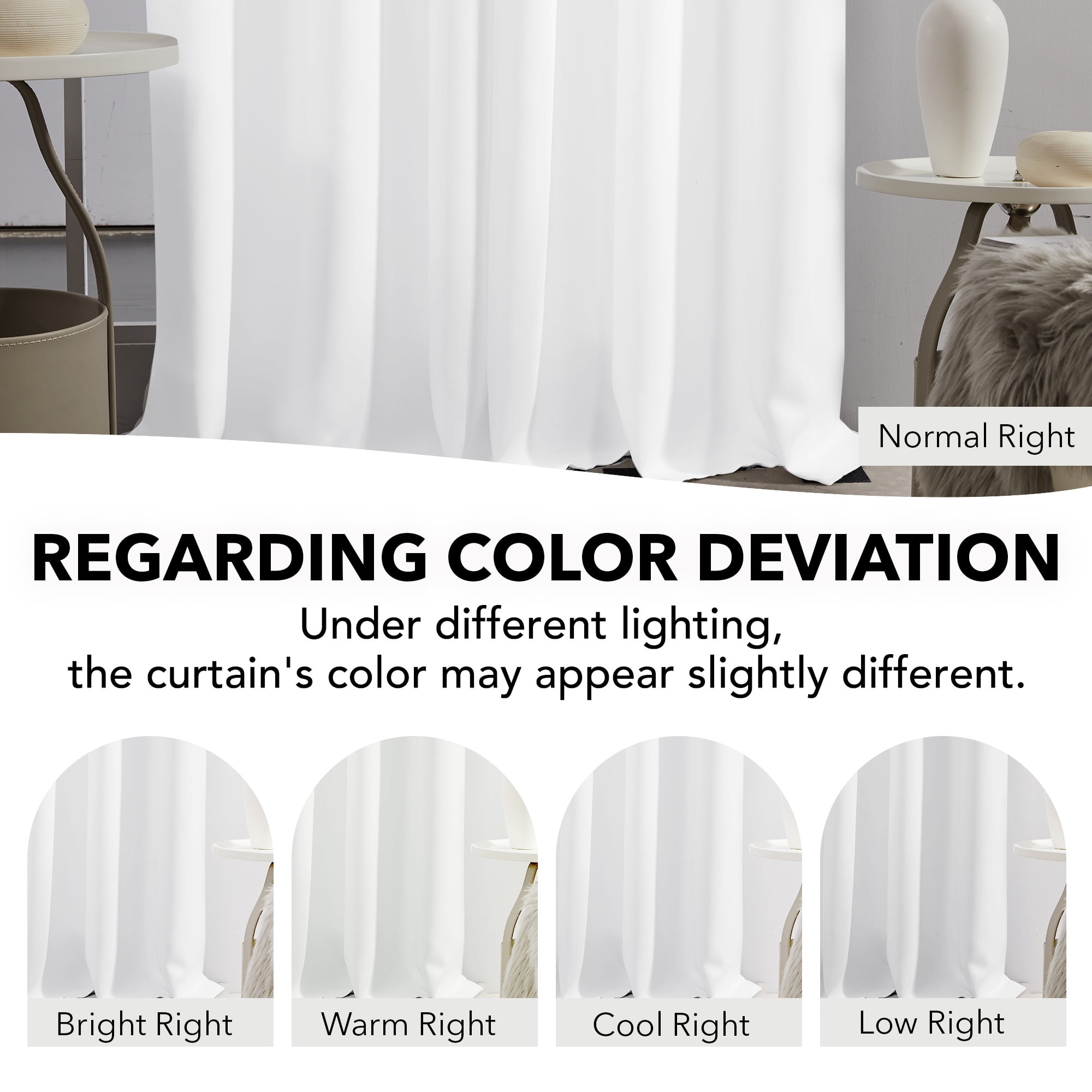 ZOPZO Blackout Curtains for Small Windows, Pure White, 42W x 95L Inch, Sun Light Reducing Curtain Drapes for Home Office, 2 Panels