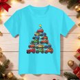 thumbnail image 5 of sdbrld Christmas Shirts for 2T 3T Toddler Kids Boys Merry Christmas T-Shirts Short Sleeve Holiday Tee Xmas Gift Tops Sky Blue Sizes 2-3 Years, 5 of 5