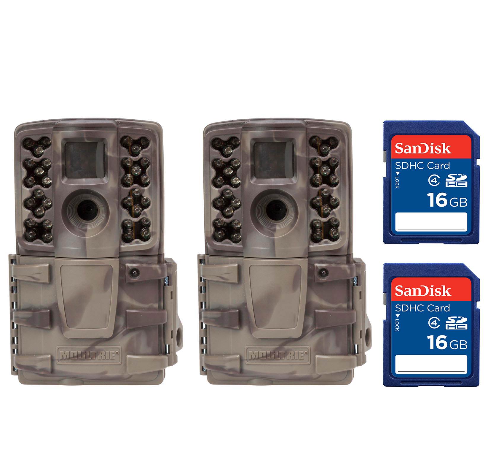 (2) Moultrie No Glow Invisible 12 MP Mini A20i IR Trail Game Cameras