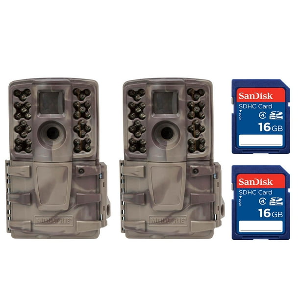 (2) Moultrie No Glow Invisible 12 MP Mini A20i IR Trail Game Cameras + SD Cards