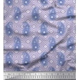 thumbnail image 1 of Soimoi Cotton Poplin Fabric Check & Paisley Print Sewing Fabric Yard 42 Inch Wide, 1 of 1