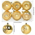 thumbnail image 3 of YANHAIGONG Christmas Ball Ornaments Sets,Christmas Balls for Tree Decorations,Christmas Tree Ornaments Balls,Christmas Tree Decorations Ornament Set,6pc 8cm Sunflower Christmas Ball Set, 3 of 5