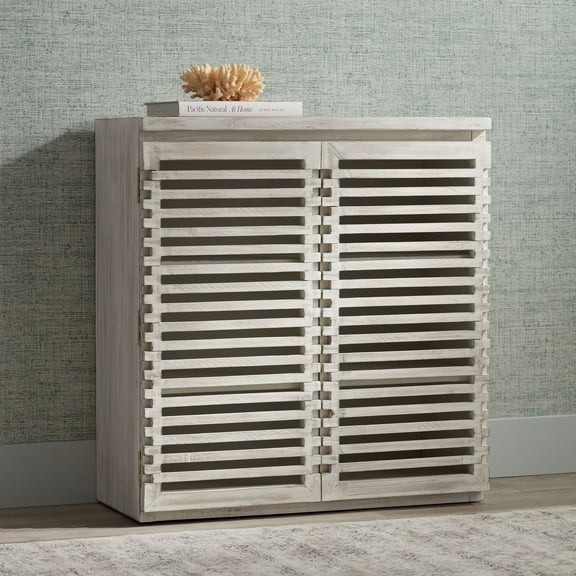 Crestview Collection Hudson 32" Wide Slat Door Accent Cabinet