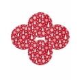 thumbnail image 7 of 13 Inch Round Placemats Set of 4, Red White Christmas Non Slip Heat Insulation PP Table Mats, Xmas Tree Snowflake Winter Abstract Washable Place Mats for Kitchen Dining Party Table Decor, 7 of 7