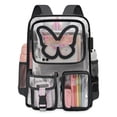 thumbnail image 2 of Mochila Transparente Resistente Crvint con Diseño de Mariposa, 2 of 8