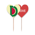 thumbnail image 1 of D Alphabet yuca fruta lindo patron Palillos de dientes bandera etiqueta de amor selección de pastelitos, 1 of 4