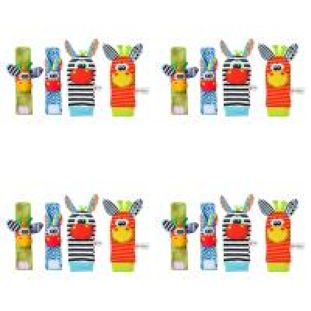 Calcetines Bonitos para Bebé Sonajeros Mano Y Pie Dibujos Animados Regalos Ajustables Recién Nacidos
