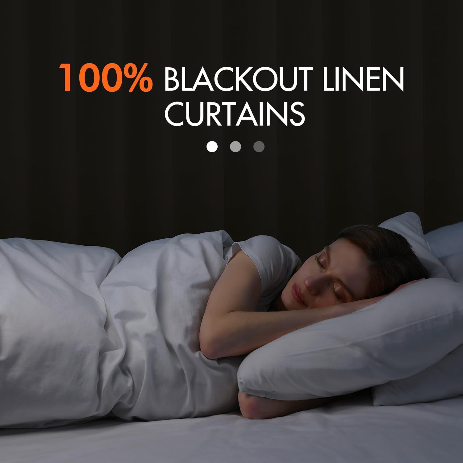 100% Blackout Curtains 96 Inch Long 2 Panels Set for Bedroom, Thick Faux Linen Black Out Curtain Room Darkening Back Tab Pleat Floor to Ceiling Window Drapes with Hooks for Living Room, Beige