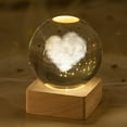 thumbnail image 2 of Moocorvic Kids Night Lights for Bedroom Mind-glowing Moon Lamp, Crystal Ball Night Lights USB Power Warm Bedside Light, Cool Gifts for Girls and Boys, 2 of 6