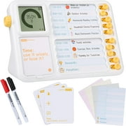 Task Timer, Planning Board with Visual Timer for Kids, Daily Chore Board-Checklist [Intuitive Assistive Tech] for ADHD, Autism Increase Self-Regulation, Silence Timer for Classroom Home